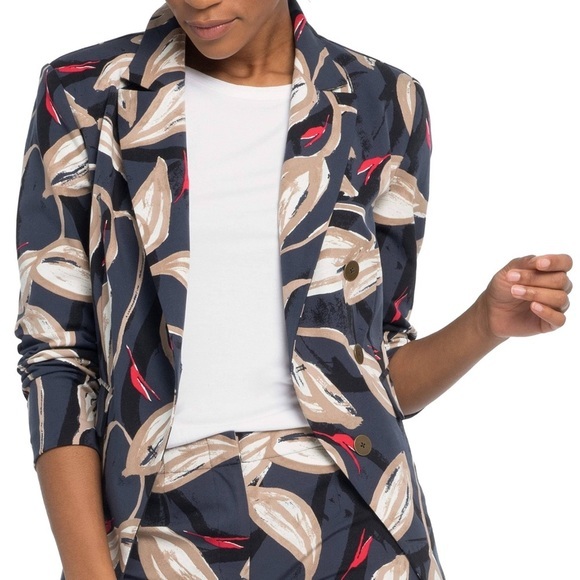 ⚫️ Nic + Zoe Petites Budding Printed Business Two-Button Blazer - Picture 3 of 11